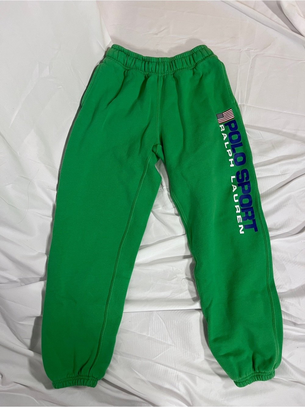 Polo Sport Ralph Lauren Green Sweatshirt Sweatpants Set XS Vintage Style Lounge - Picture 5 of 7